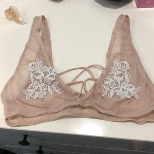Sheer mesh nude bralette